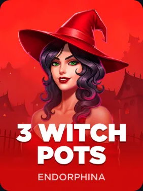 3 Witch Pots slot cover by Endorphina