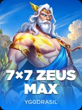 7x7 Zeus Max slot cover by Yggdrasil